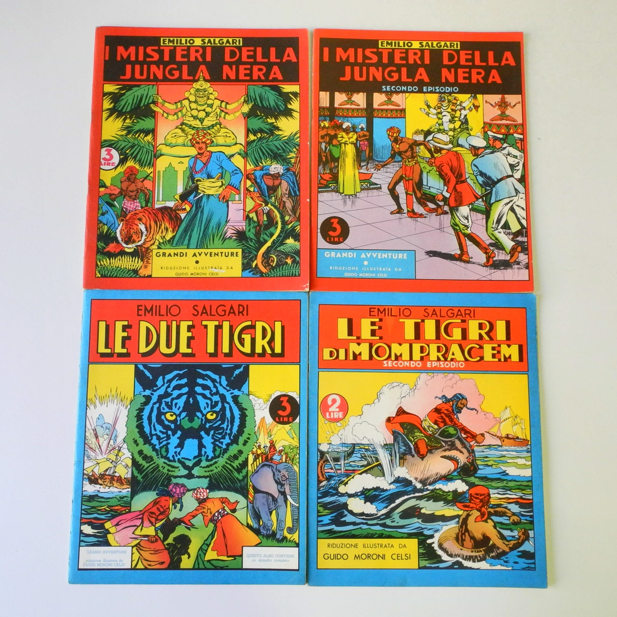 Grandi Avventure Emilio Salgari n. 1-2-3-5 Comic Art 1975-3